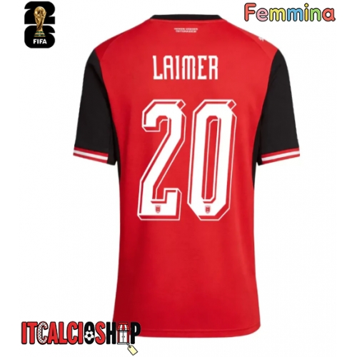 Austria Konrad Laimer #20 Prima Maglia Femmina Mondiali 2026 Manica Corta